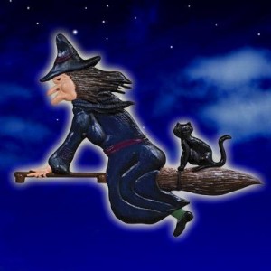 Witch & Cat Blue