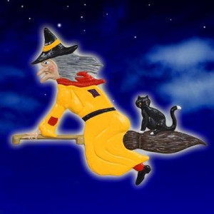 Witch & Cat Yellow